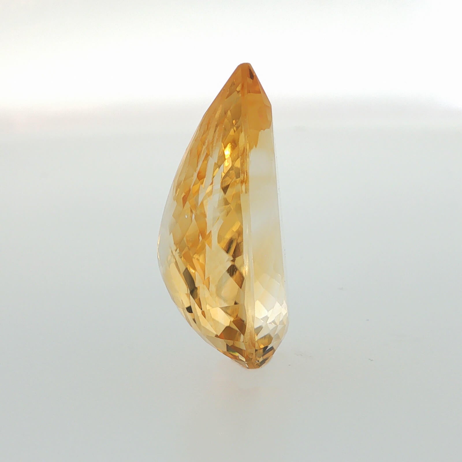 Natural citrine, pear cut, 31.13 ct, loose gemstone, view 5.