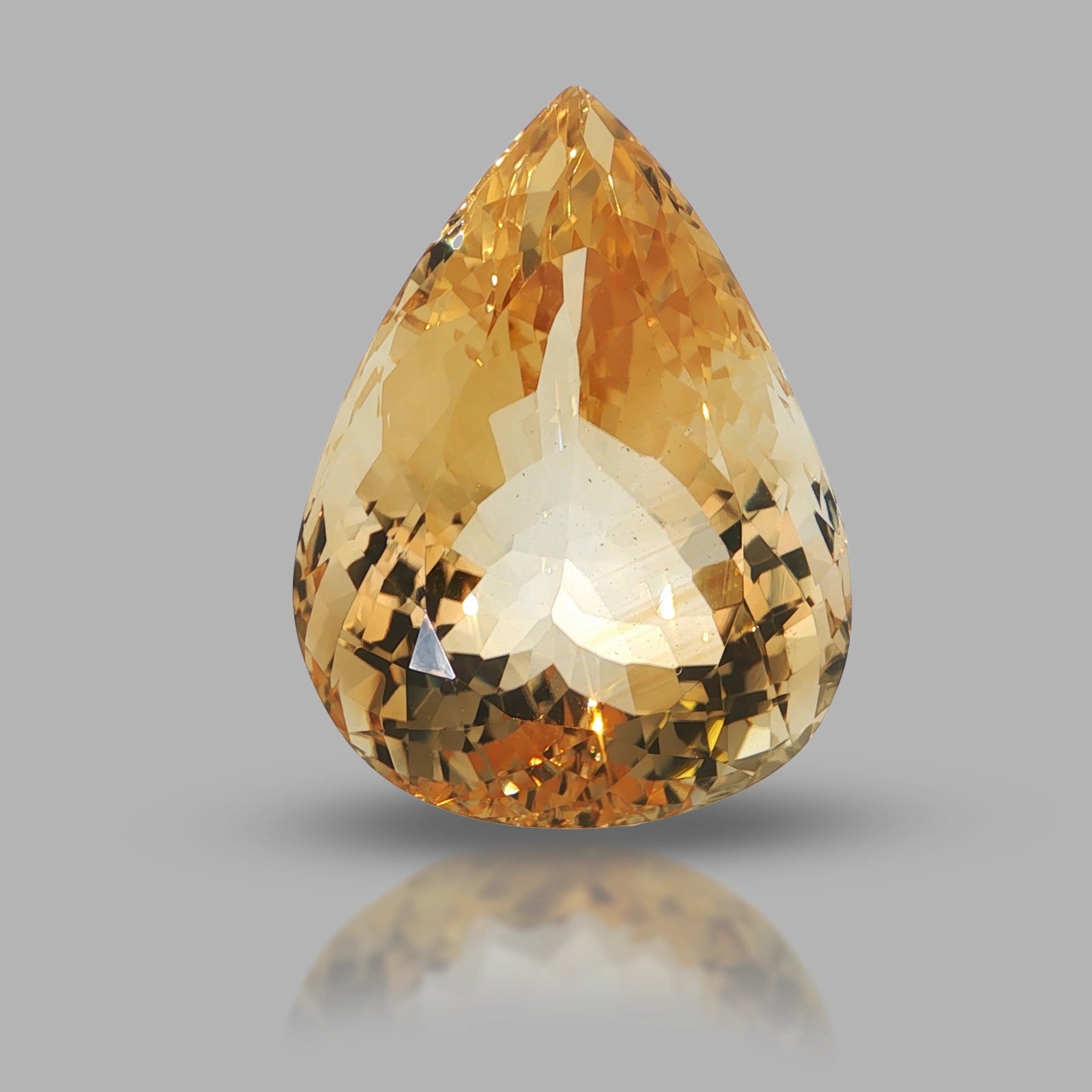 Natural citrine, pear cut, 61.7 ct, loose gemstone.