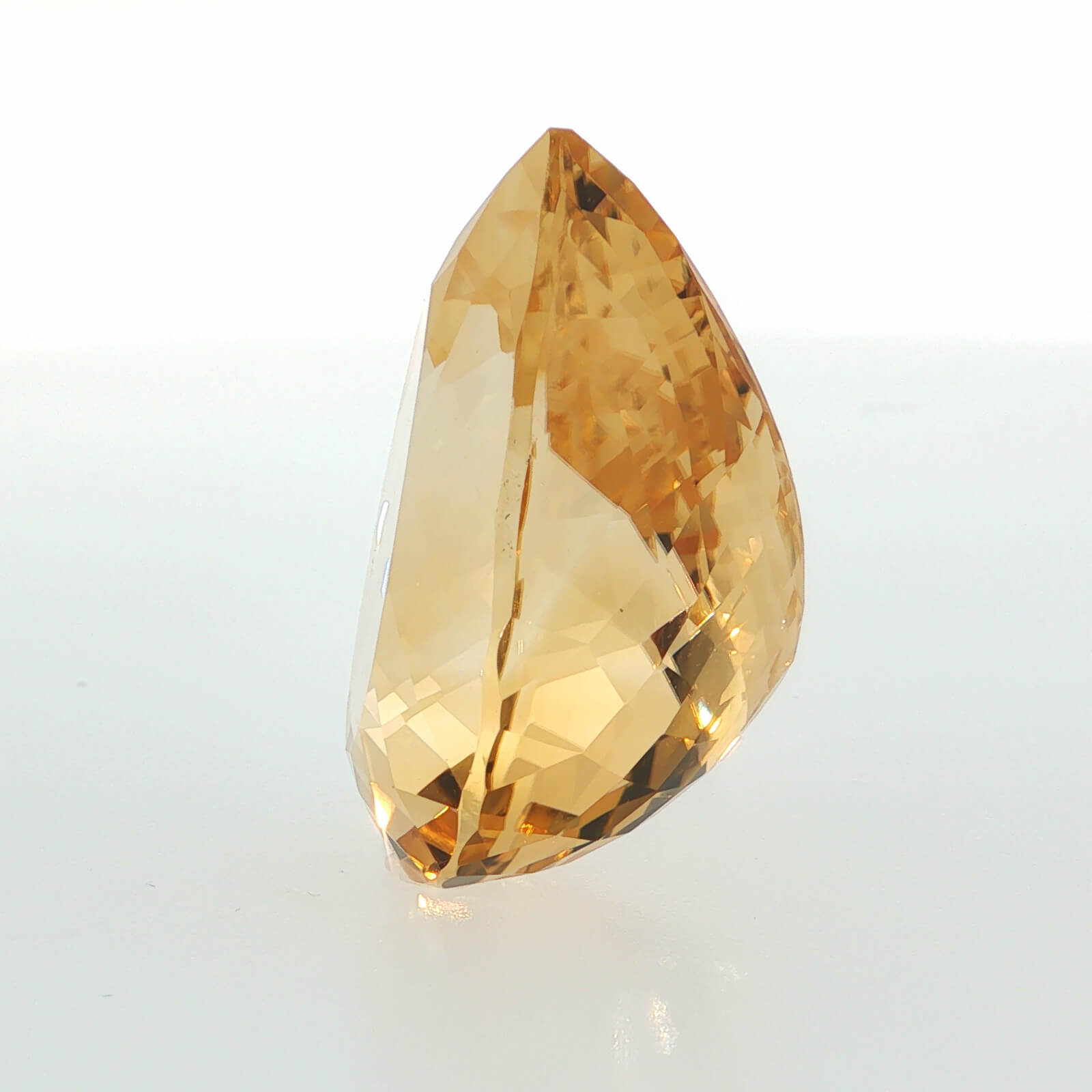 Natural citrine, pear cut, 61.7 ct, loose gemstone, view 3.
