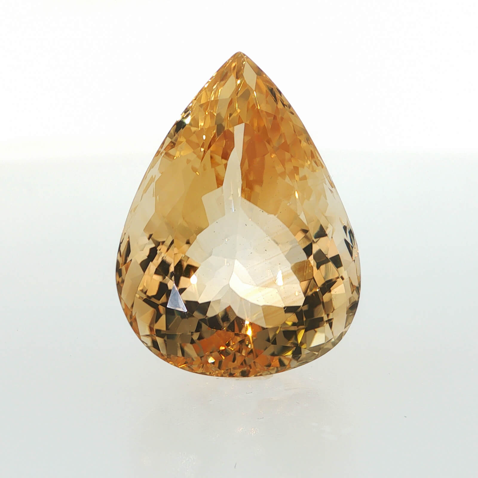 Natural citrine, pear cut, 61.7 ct, loose gemstone, view 2.