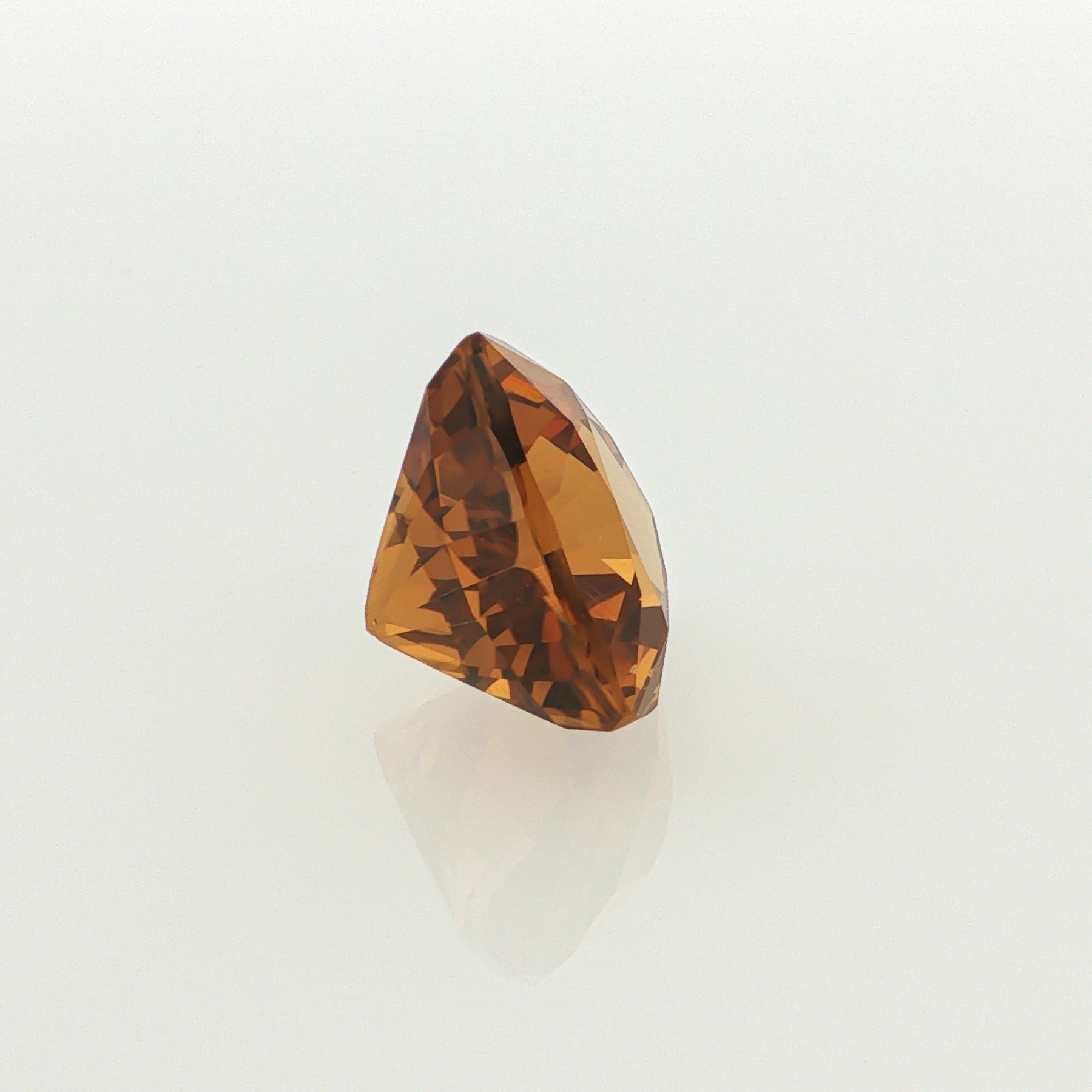 Natural heated citrine, yellow, trillion cut, 8.21 ct, loose gemstone, view 4.