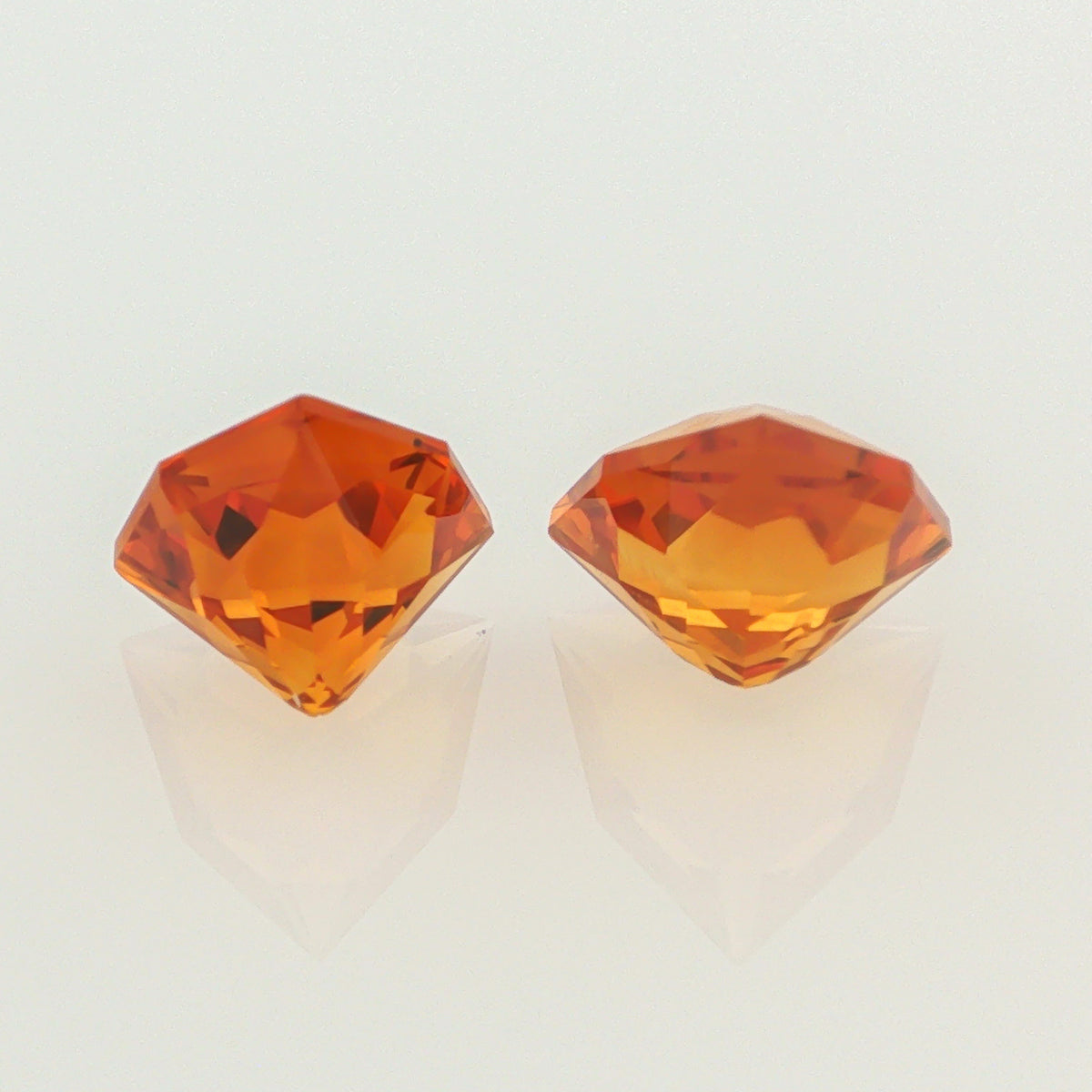 Natural heated citrine, vivid orange, trillion cut, 8.38 ct, loose gemstone, view 2.