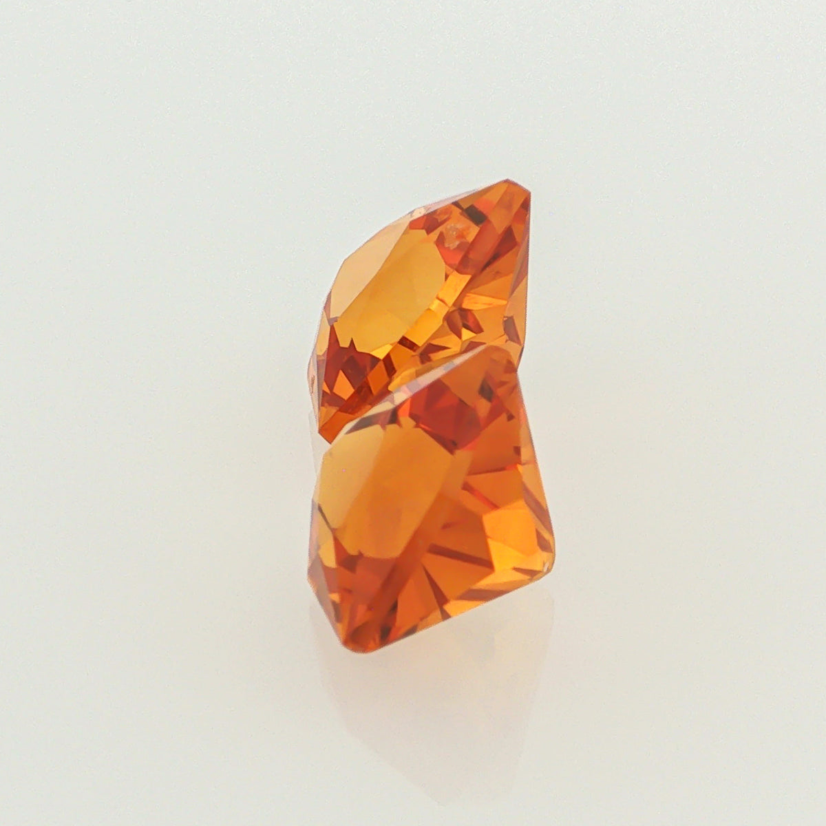 Natural heated citrine, vivid orange, trillion cut, 8.38 ct, loose gemstone, view 3.