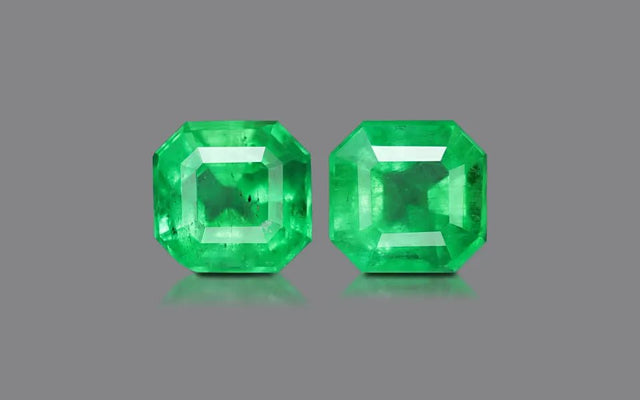 Colombia Emerald Pair - 9.74 ct