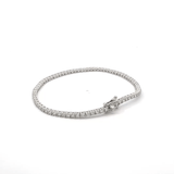 Diamond Tennis Bracelet 2.86 ct – Round Cut, 18K White Gold