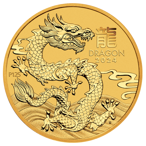 Investment Gold Coin Dragon 2024, Lunar Series III, front side
