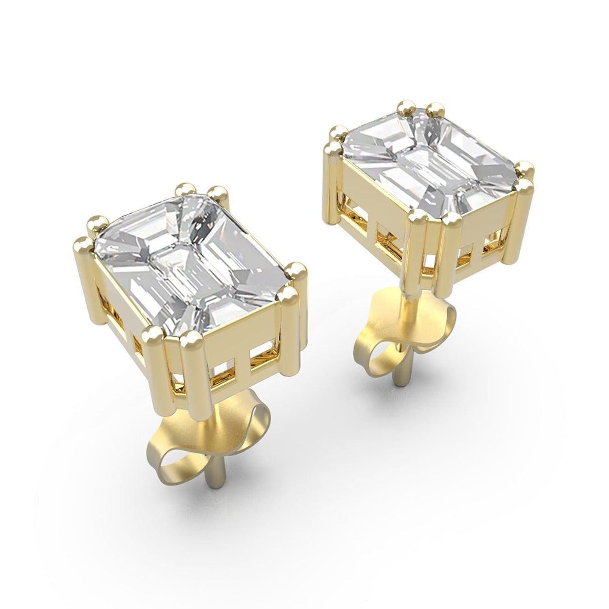 Face - Up Prong 1.10 ct Diamond Earrings – 18K Yellow Gold
