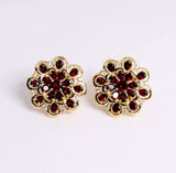 Gold plated Silver 8.40 ct Garnet Earrings