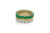 Grandeur Tsavo Ring – 18K Yellow Gold with Tsavorites & Diamonds