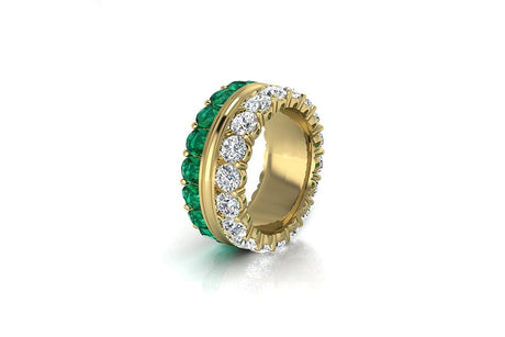 Grandeur Tsavo Ring – 18K Yellow Gold with Tsavorites & Diamonds