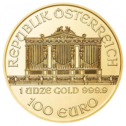 Investment Gold Coin Wiener Philharmoniker, front side