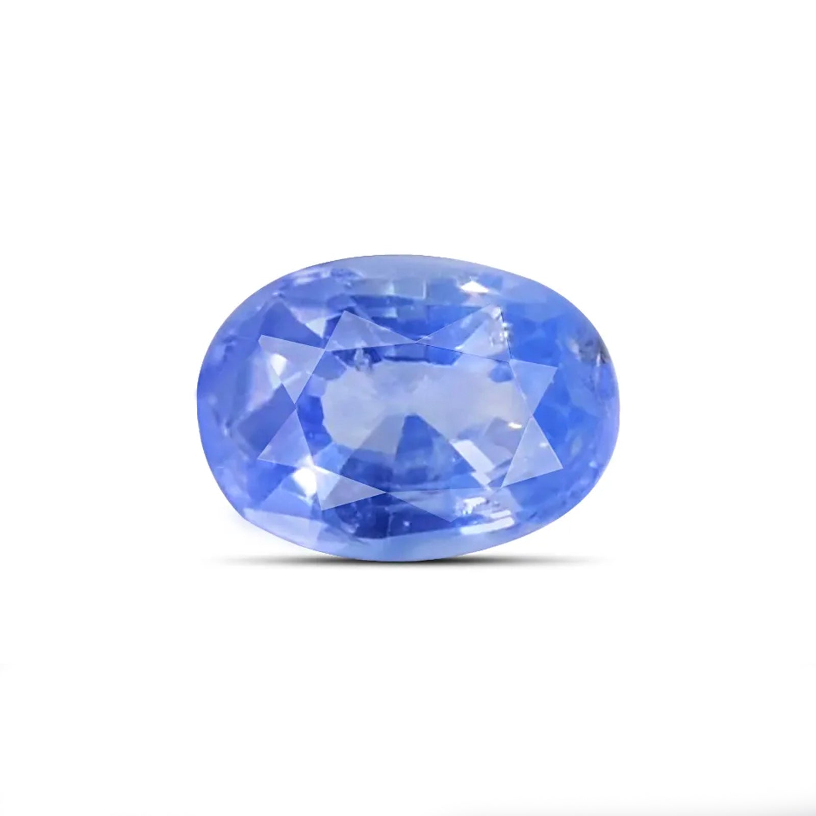 Natural sapphire, blue, oval cut, 3.03 ct, loose gemstone, view 2.