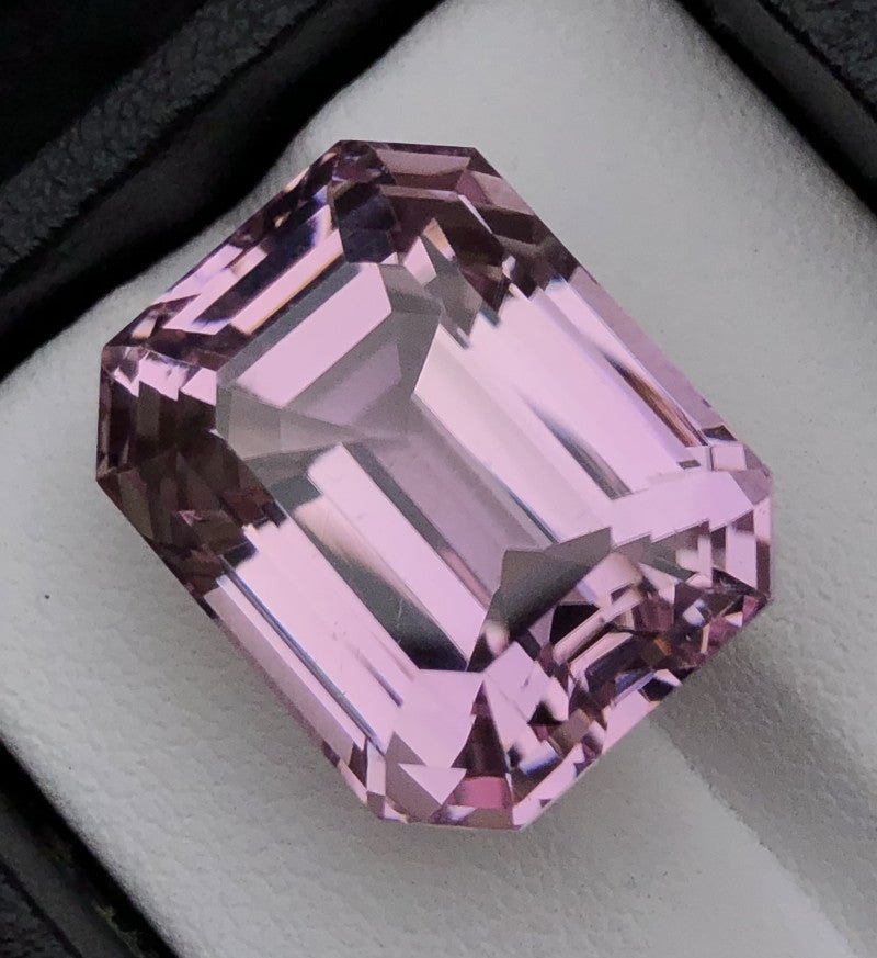 Kunzite 40.65 ct – Peach Pink Octagonal Cut, Heated | Sosna Gems