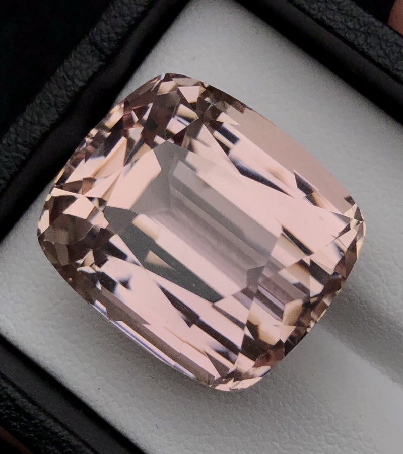 Kunzite 54.25 ct – Peach Pink, Cushion Cut, Heated