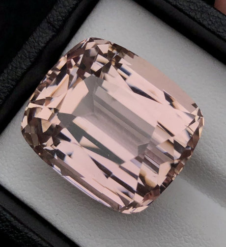 Kunzite 54.25 ct – Peach Pink, Cushion Cut, Heated