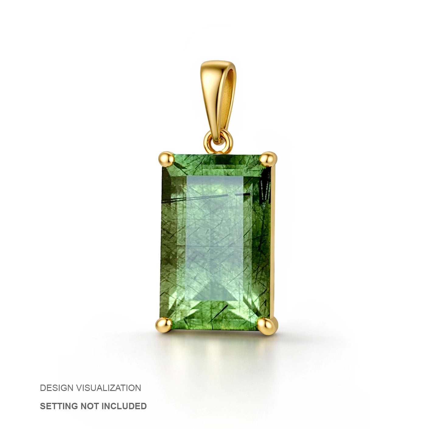 Natural Ludwigite Included Peridot 6.77 ct – Baguette Cut