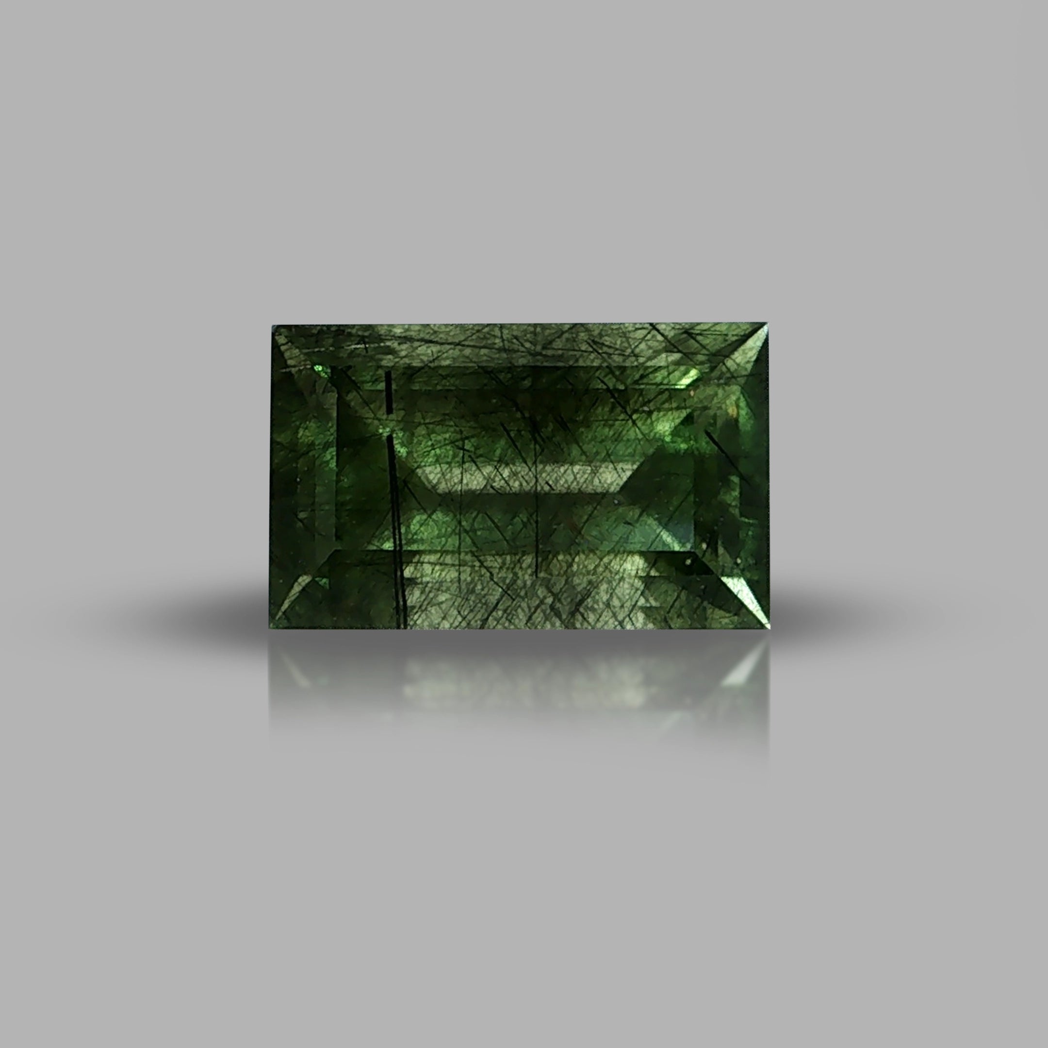 Natural Ludwigite Included Peridot 6.77 ct – Baguette Cut