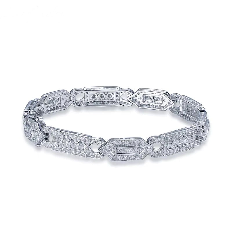 Luxury Diamond Bracelet – 14K White Gold, 2.06 ct Natural Diamonds