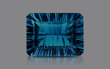 Men's Silver Bracelet with London Blue Topaz 13.42 ct