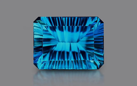 Men's Silver Bracelet with London Blue Topaz 14.55 ct