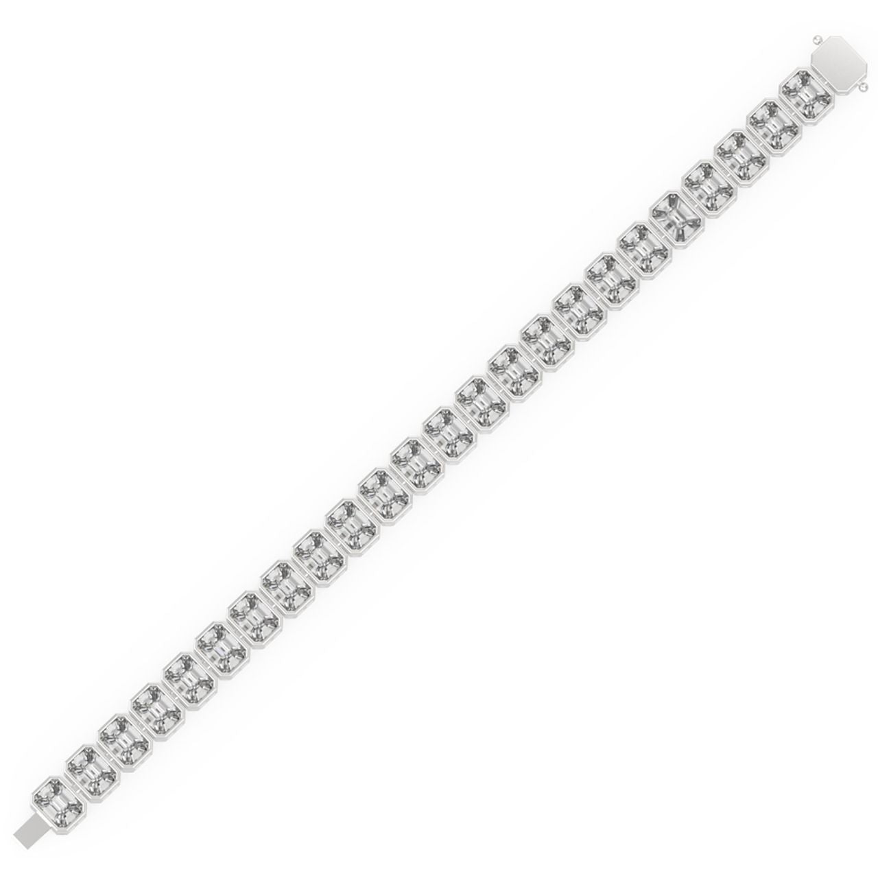 Mirage Diamond Tennis Bracelet 14.85 ct – 18K White Gold
