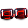 Natural Almandine Garnets 5.70 ct – Emerald Cut Matching Pair, Untreated