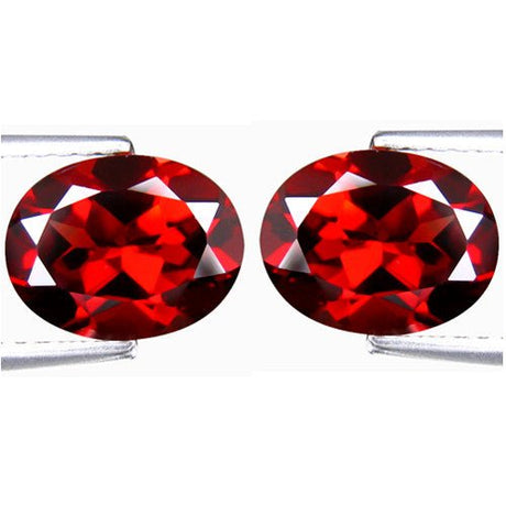 Natural Almandine Garnets 5.70 ct – Emerald Cut Matching Pair, Untreated