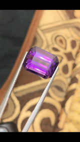 Natural Amethyst 10.64 ct – Emerald Cut, Untreated