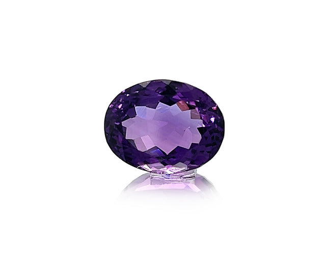 Natural Amethyst 12.10 ct – Purple, Oval Cut, Untreated, Bolivia