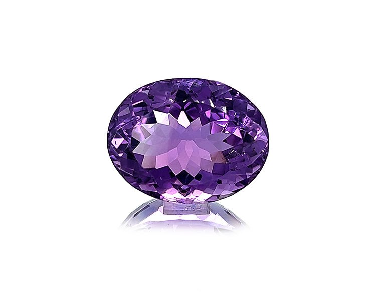 Natural Amethyst 27.03 ct – Purple, Oval Cut, Untreated, ČGL Certified