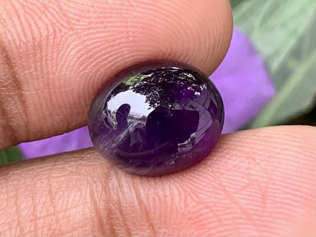 Natural Amethyst 4.63 ct – Purple, Oval Cabochon, Untreated, Bolivia