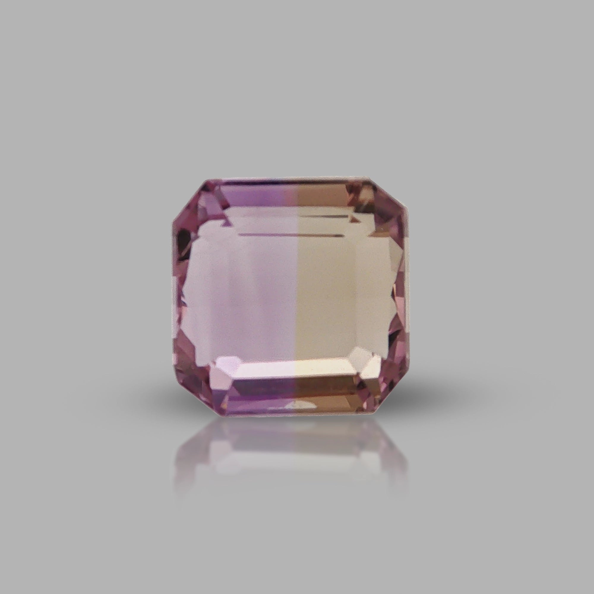 Natural ametrine, light purple / light yellow, octagon cut, 10.05 ct, loose gemstone, view 5.