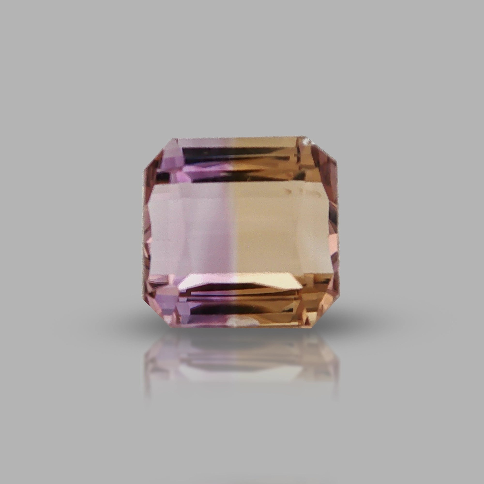 Natural ametrine, bicolor - purple / yellow, octagon cut, 10.21 ct, loose gemstone, view 5.