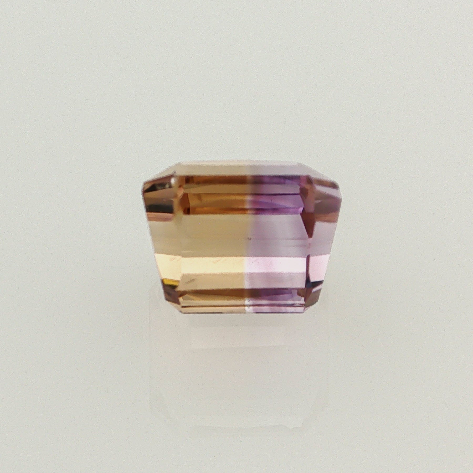 Natural ametrine, bicolor - purple / yellow, octagon cut, 10.21 ct, loose gemstone, view 3.