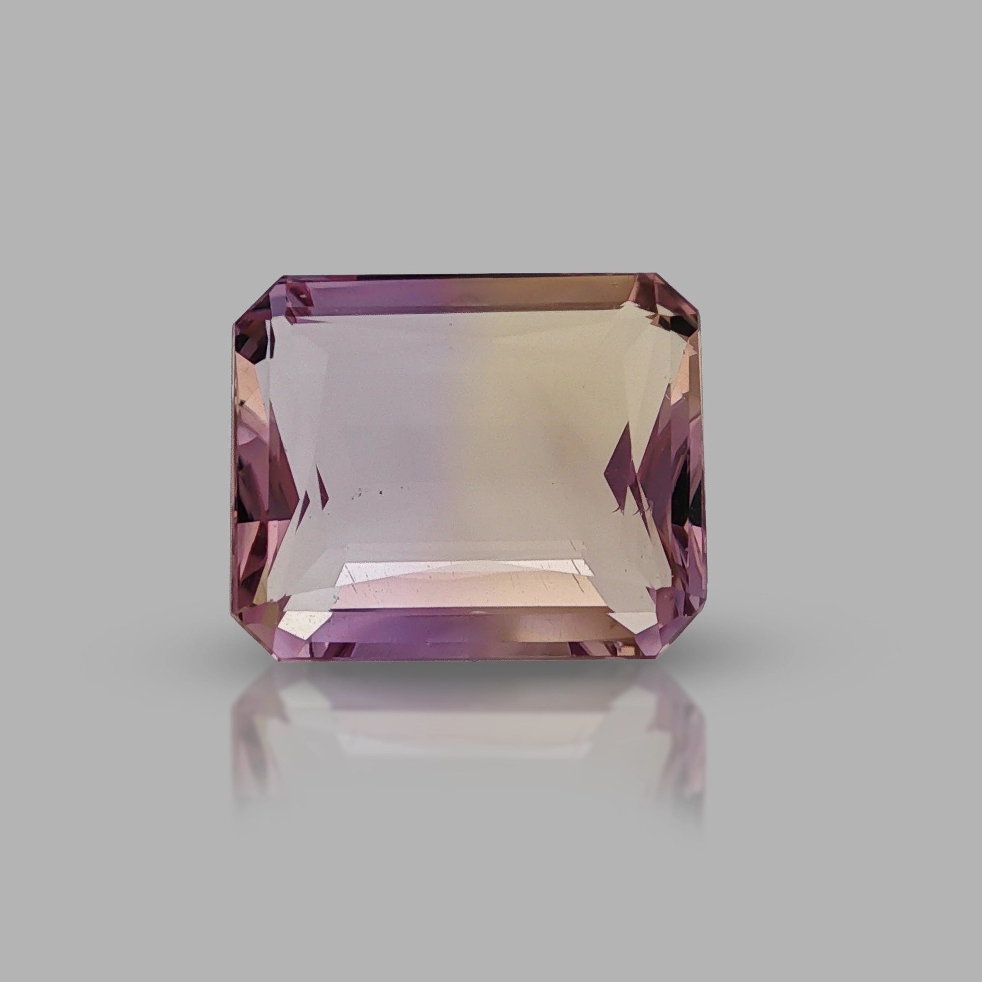 Natural ametrine, bicolor - purple / yellow, octagon cut, 10.4 ct, loose gemstone, view 5.
