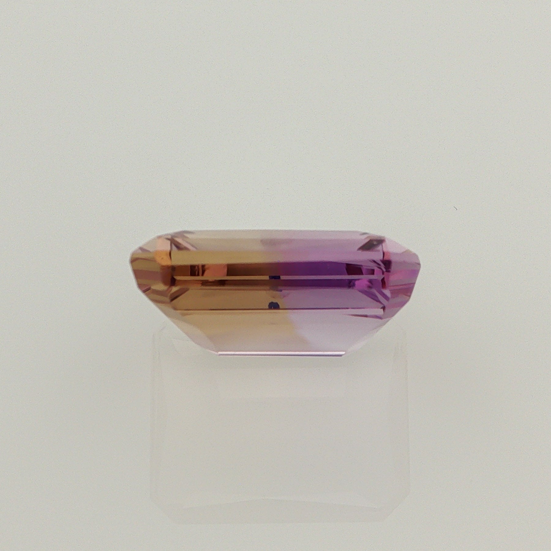Natural ametrine, bicolor - purple / yellow, octagon cut, 10.4 ct, loose gemstone, view 3.