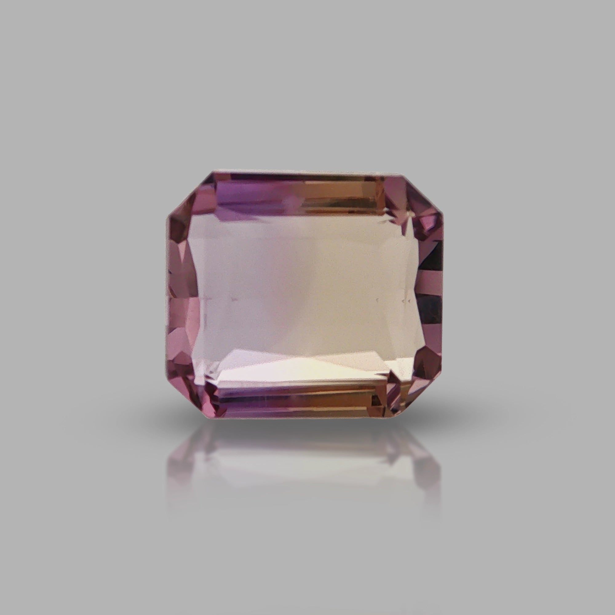 Natural ametrine, bicolor - purple / yellow, octagon cut, 10.44 ct, loose gemstone, view 5.