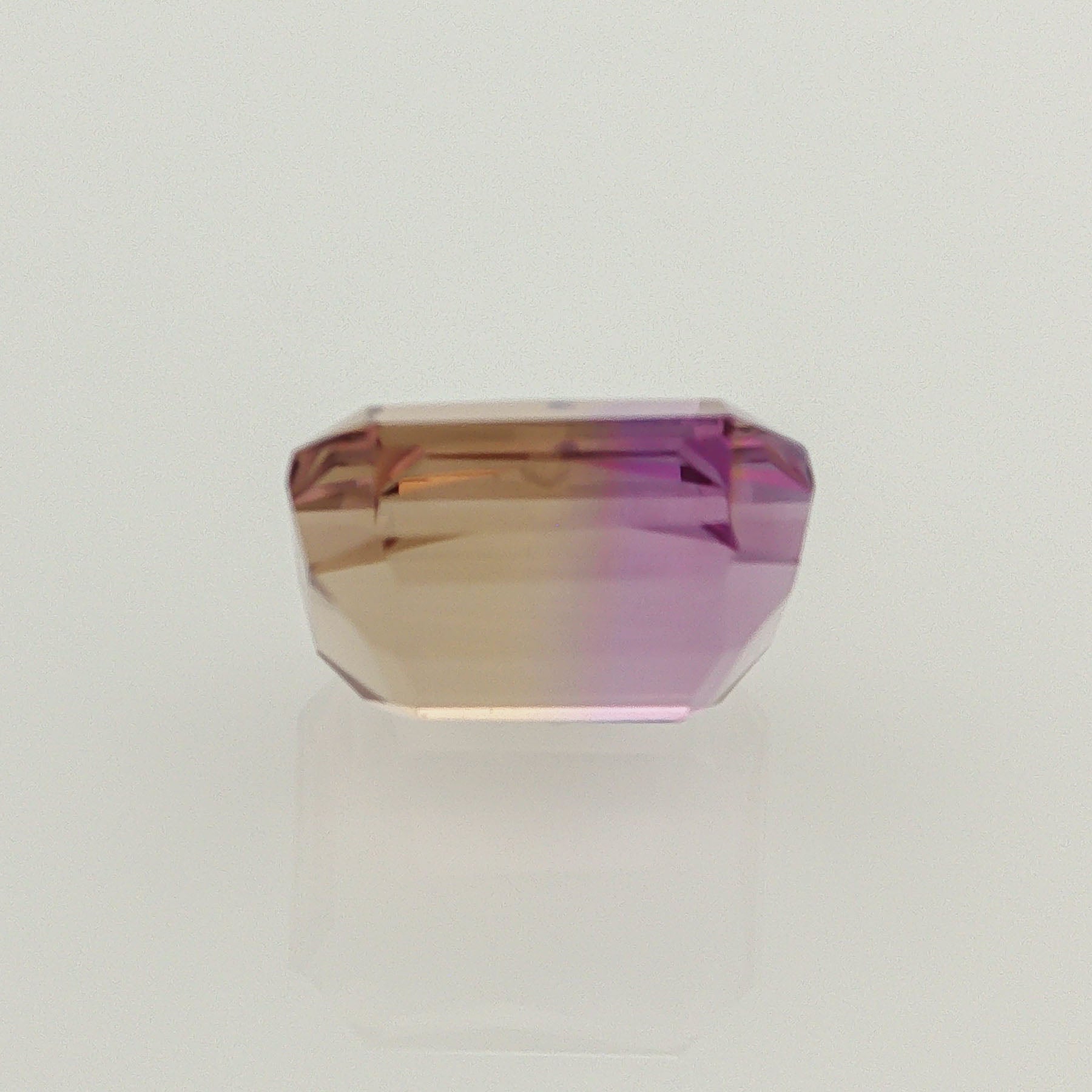 Natural ametrine, bicolor - purple / yellow, octagon cut, 10.44 ct, loose gemstone, view 3.