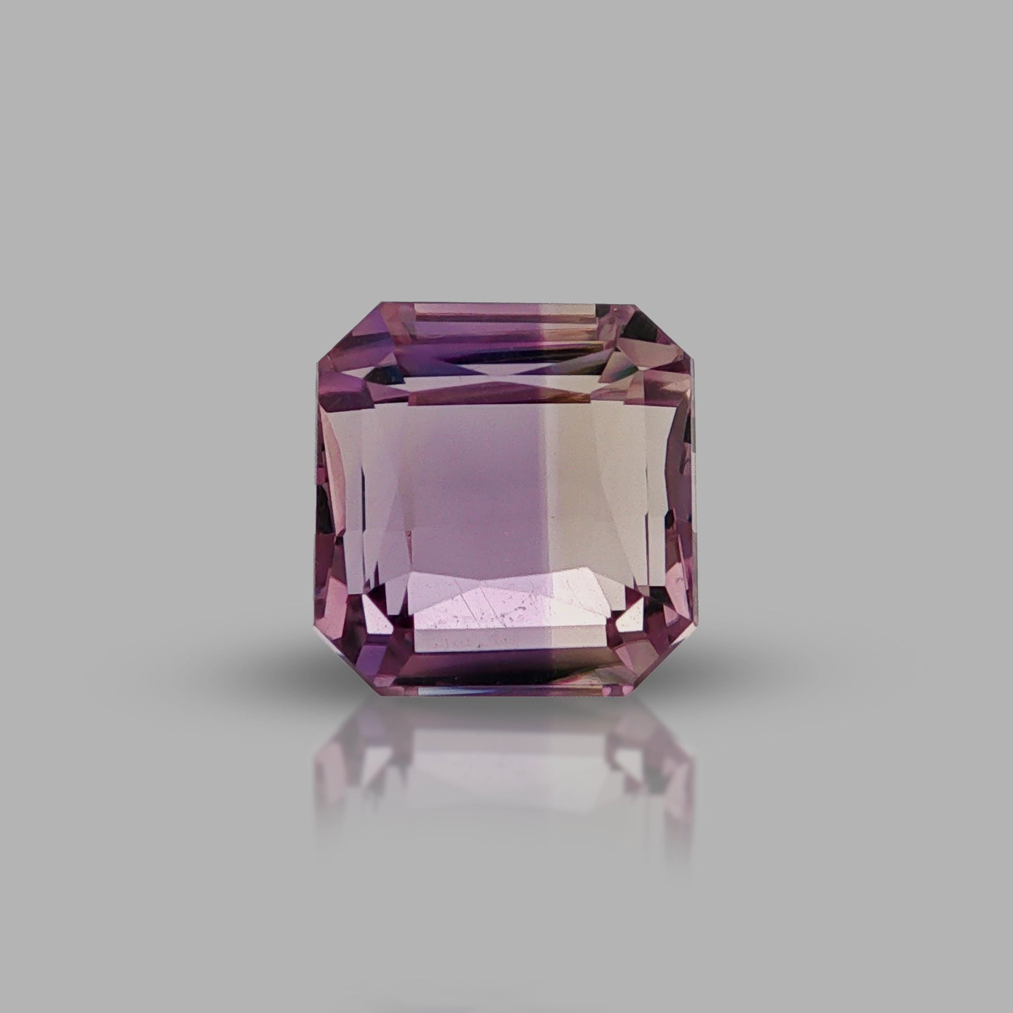 Natural ametrine, bicolor - vivid purple / light yellow, octagon cut, 10.72 ct, loose gemstone, view 5.