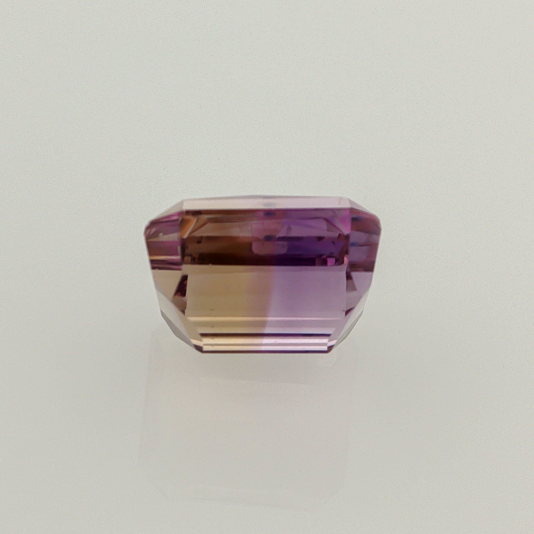 Natural ametrine, bicolor - purple / yellow, octagon cut, 10.85 ct, loose gemstone, view 3.
