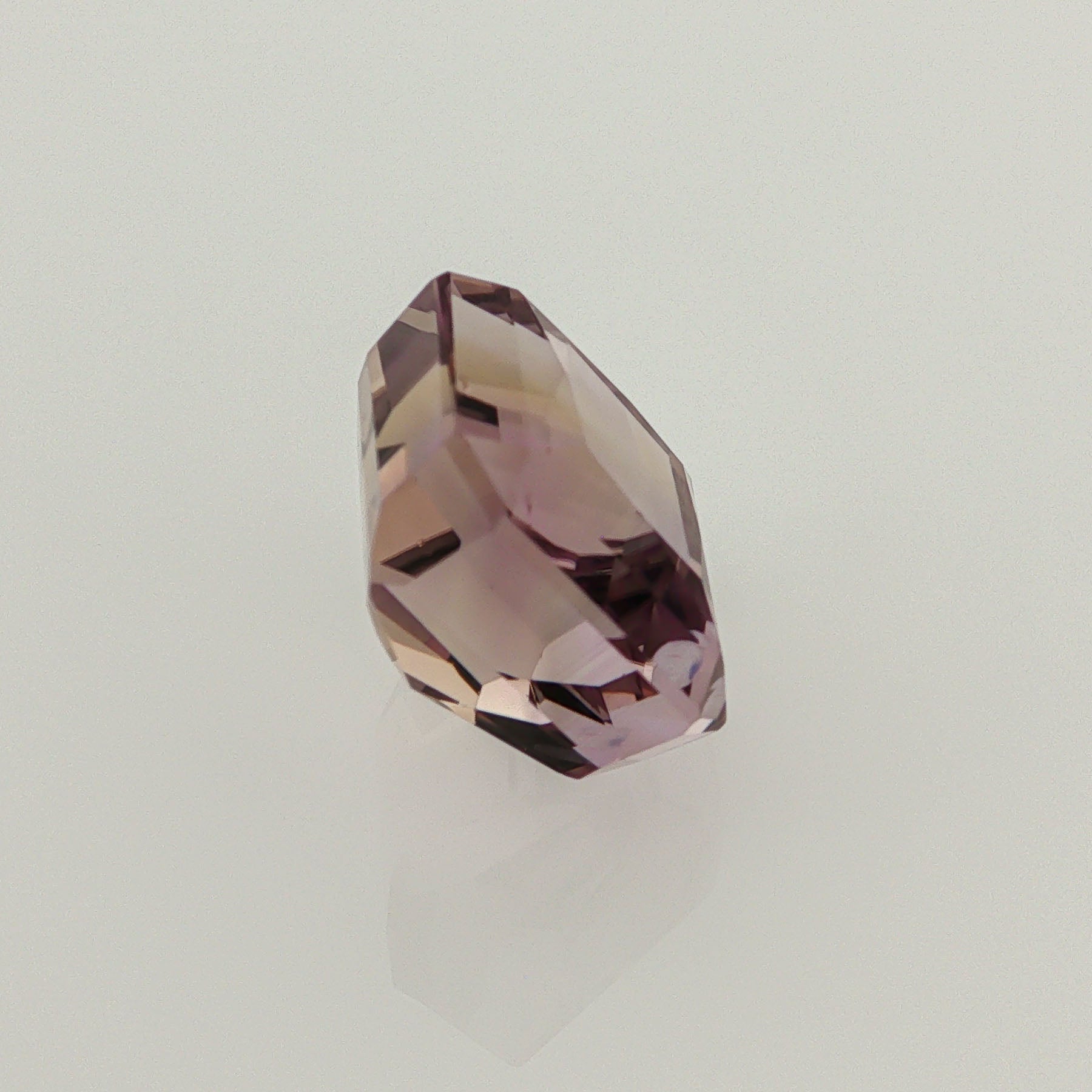 Natural ametrine, bicolor - purple / yellow, octagon cut, 10.85 ct, loose gemstone, view 4.