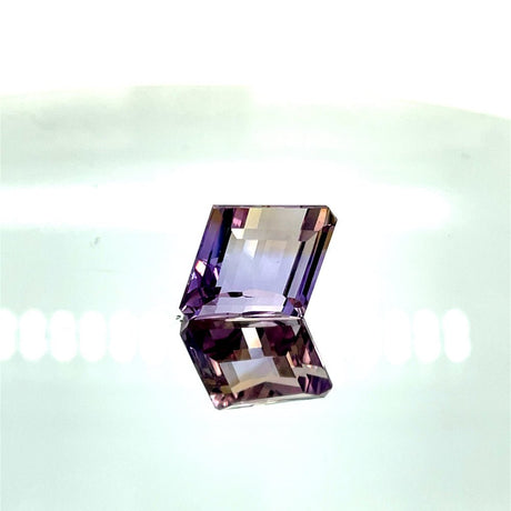 Natural Ametrine 10.81 ct – Bicolor, Lozenge Cut, Light Violet / Orange Yellow, Untreated