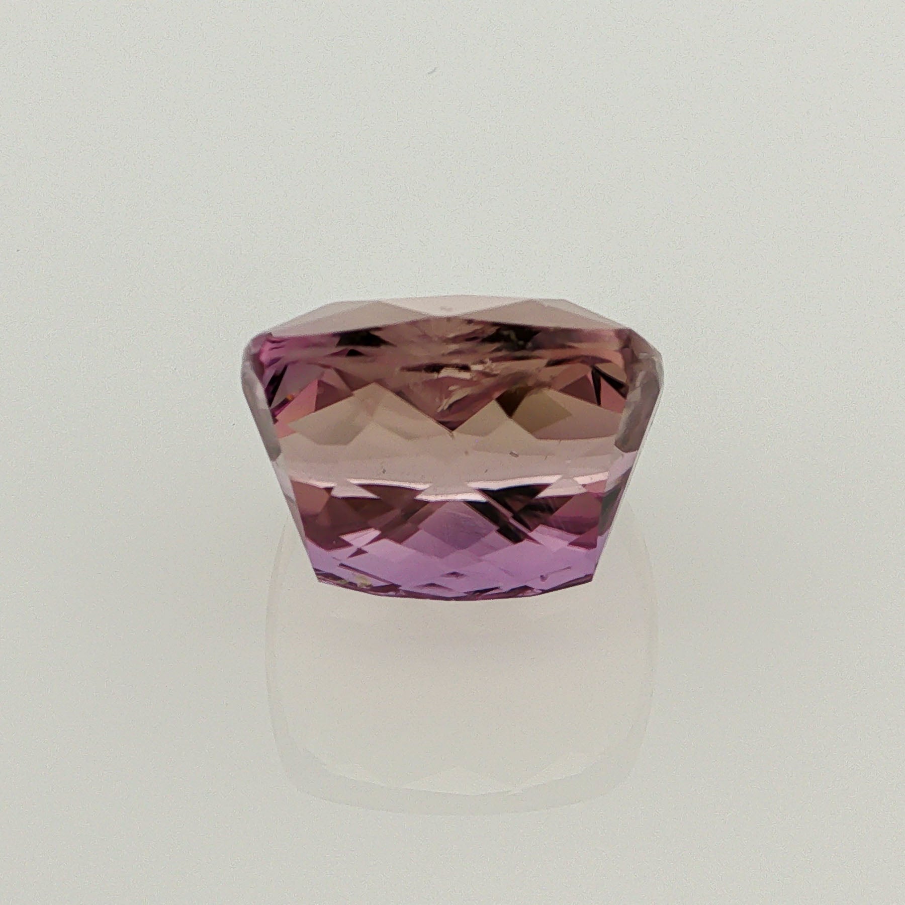 Natural ametrine, bicolor - purple / yellow, cushion cut, 11.02 ct, loose gemstone, view 3.