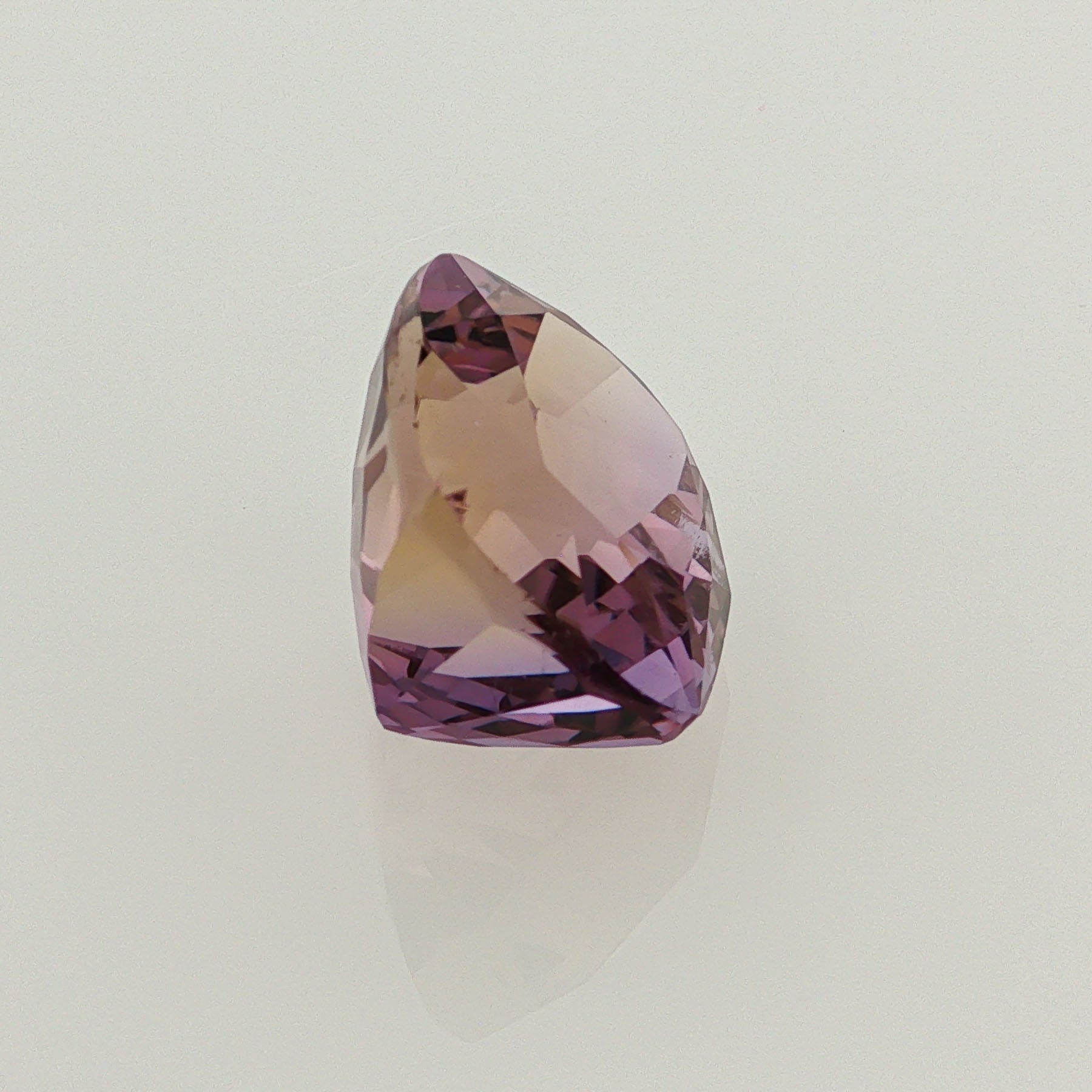 Natural ametrine, bicolor - purple / yellow, cushion cut, 11.02 ct, loose gemstone, view 4.