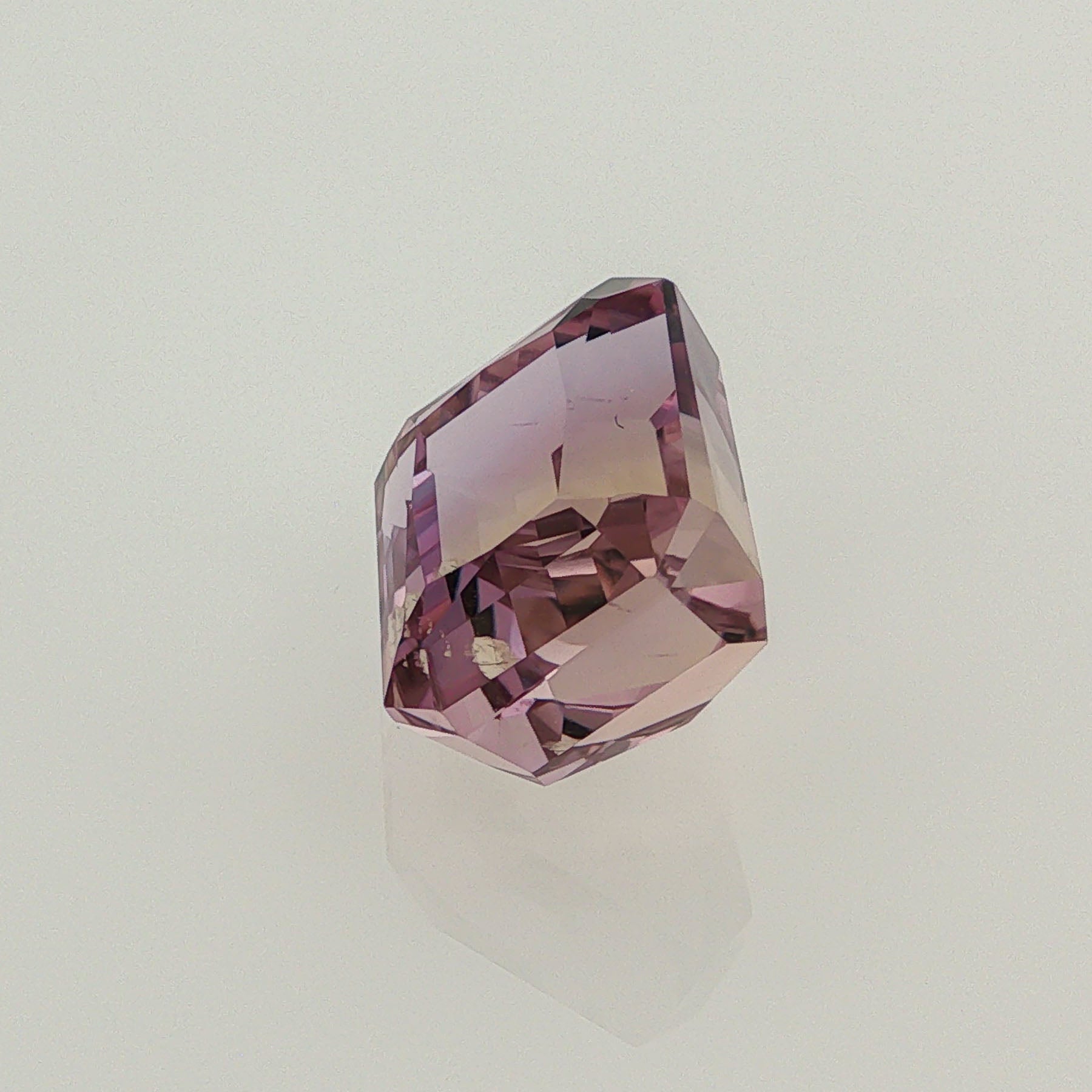 Natural ametrine, light purple / light yellow, octagon cut, 11.31 ct, loose gemstone, view 2.