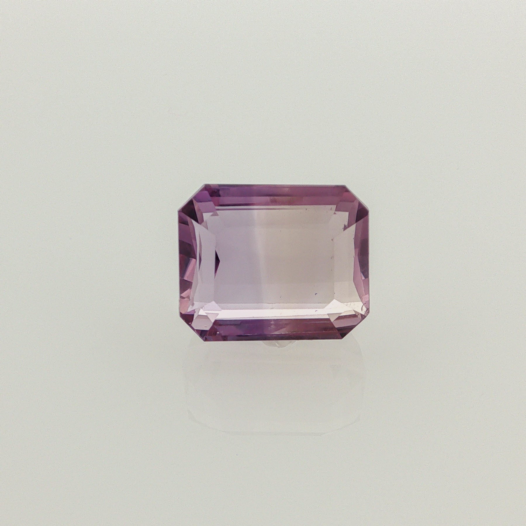 Natural ametrine, bicolor - purple / yellow, octagon cut, 11.33 ct, loose gemstone.