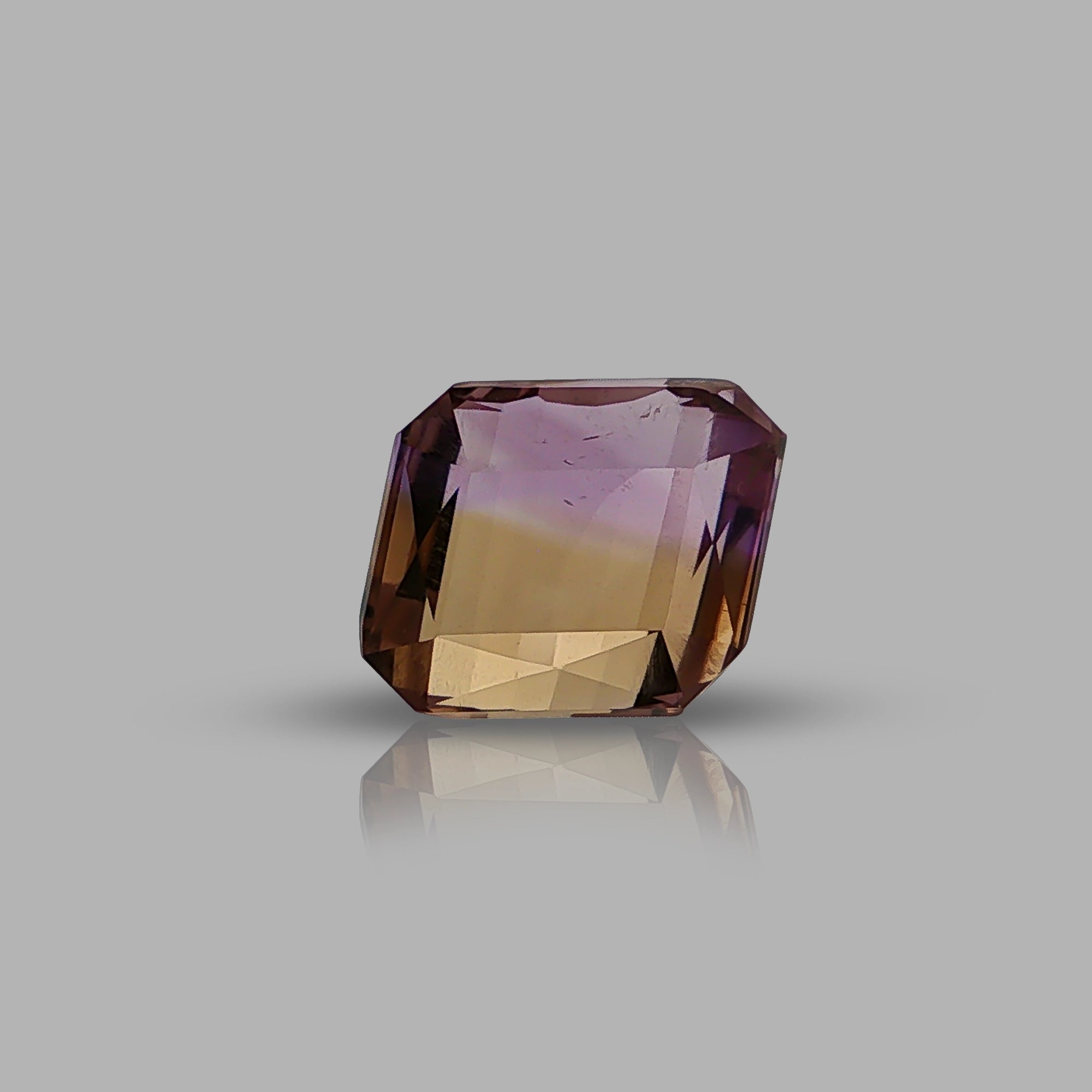 Natural ametrine, light purple / light yellow, fancy cut, 11.35 ct, loose gemstone.