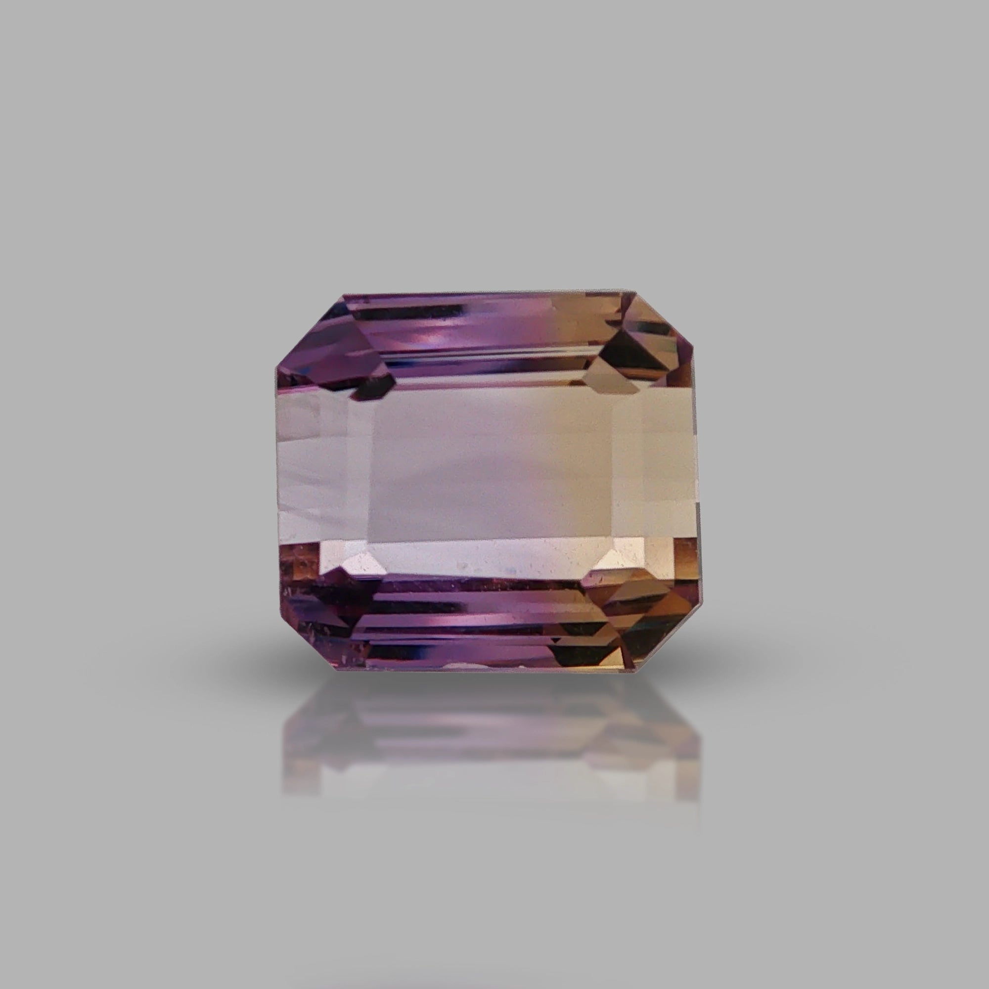 Natural ametrine, bicolor - purple / yellow, octagon cut, 11.44 ct, loose gemstone, view 5.