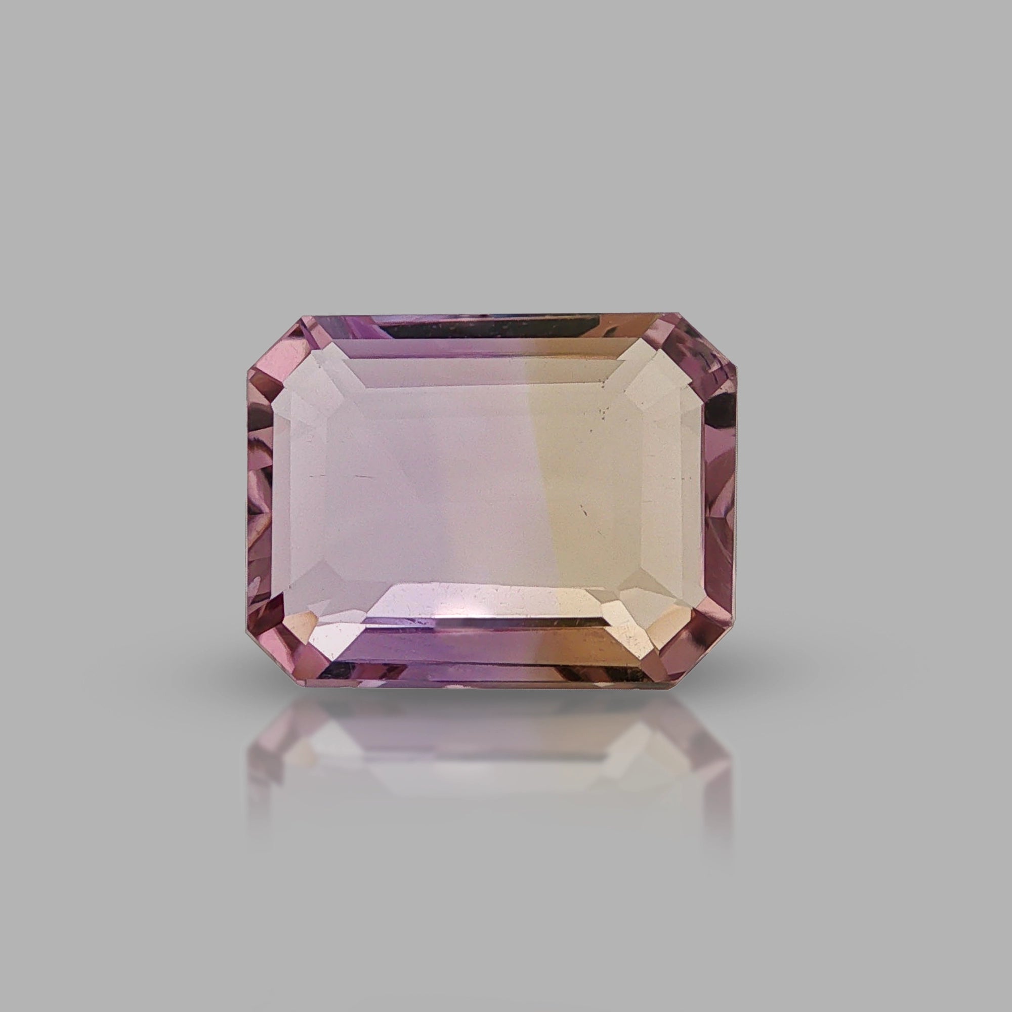 Natural ametrine, light purple / light yellow, emerald cut, 11.45 ct, loose gemstone, view 5.