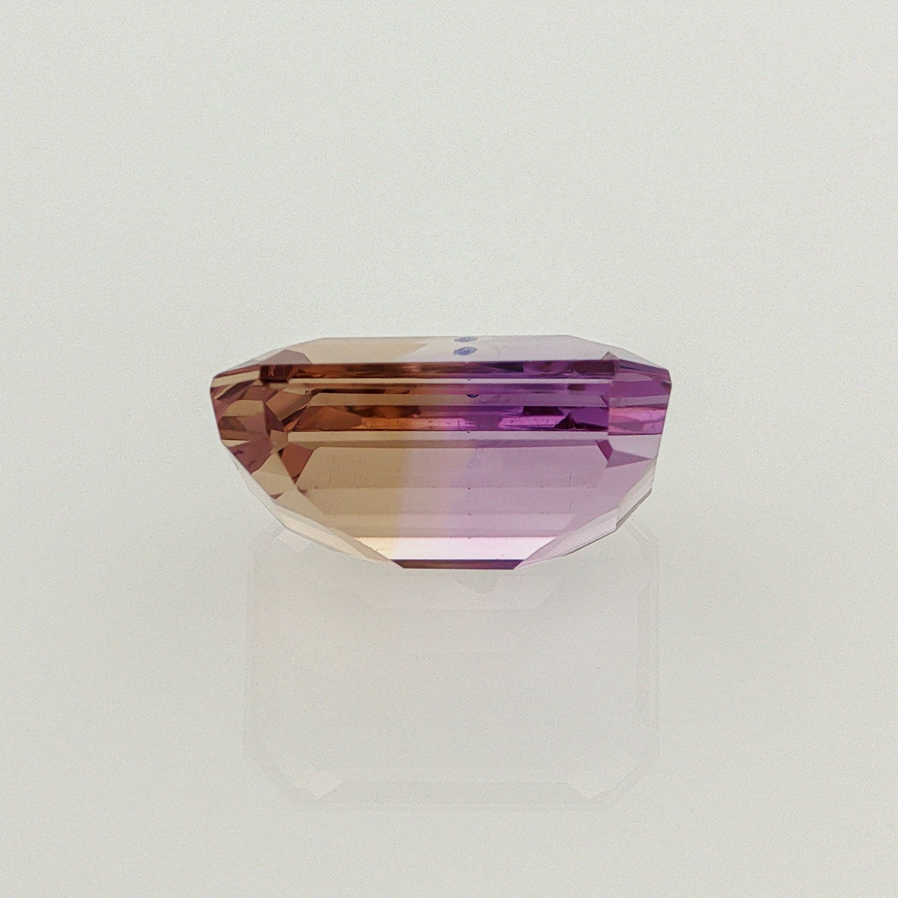 Natural ametrine, light purple / light yellow, emerald cut, 11.45 ct, loose gemstone, view 3.